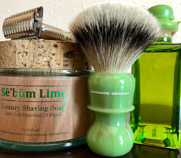 Dark Lime Luxury Shaving Set