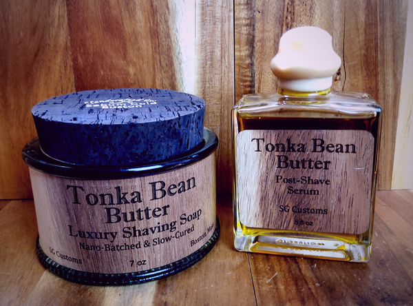 Tonka Bean Butter Straight Razor Shaving Set